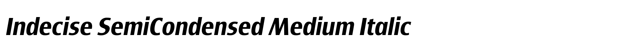 Indecise SemiCondensed Medium Italic image